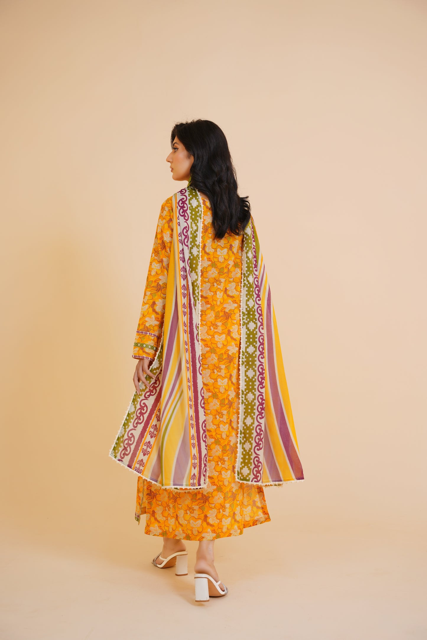Marigold Garden - Printed 3 Piece Lawn Suit