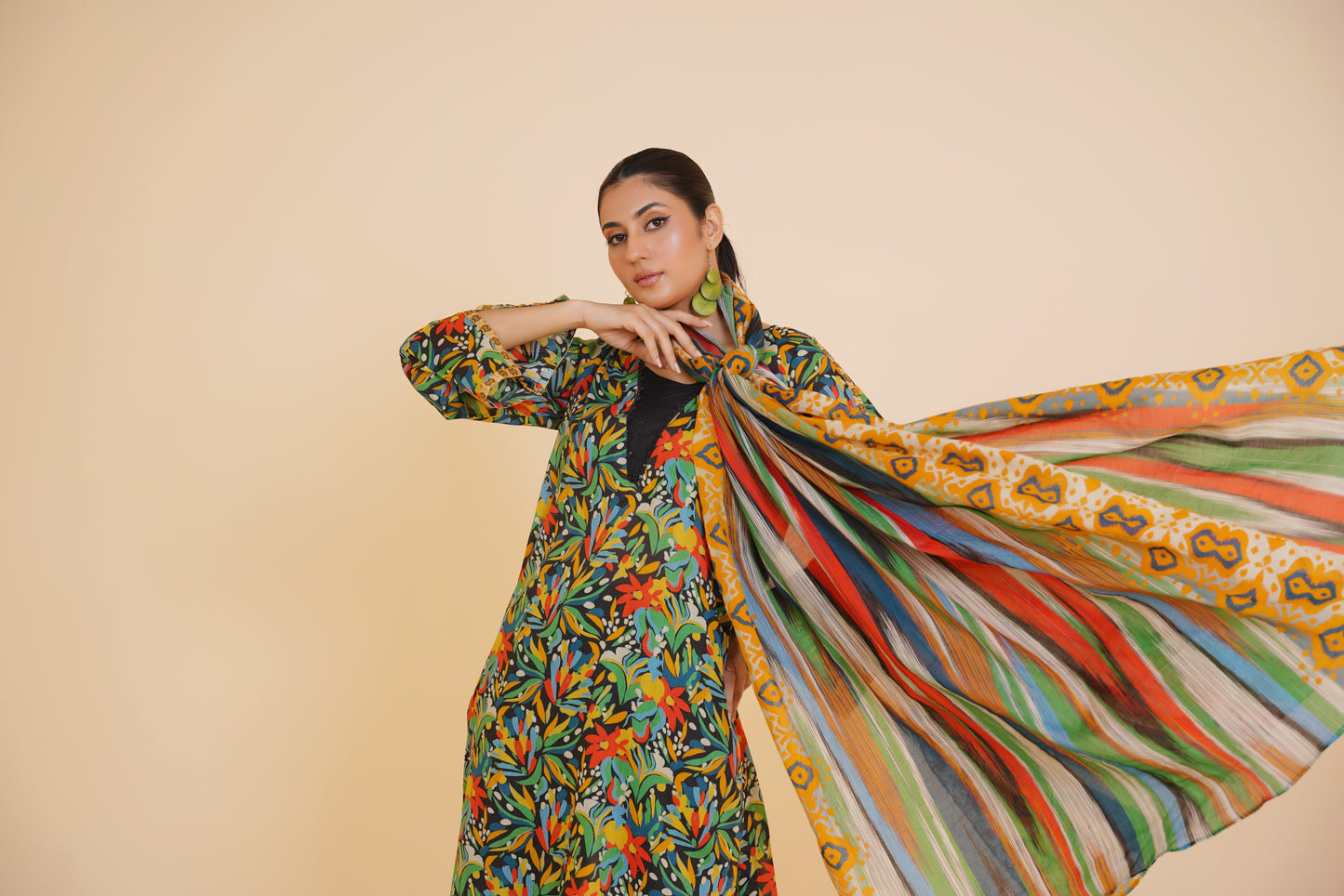 Garden Fiesta – Multicolor 3 Piece Printed Lawn Suit