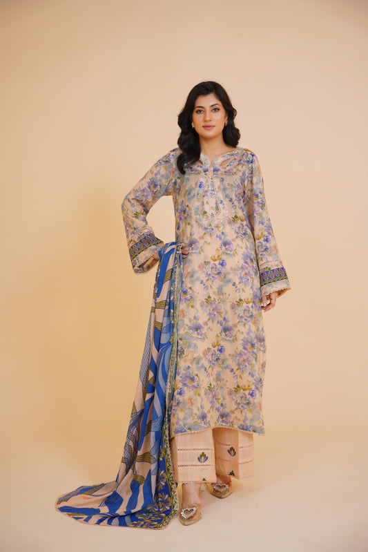 Lavender Breeze – 3 Piece Printed Lawn Suit
