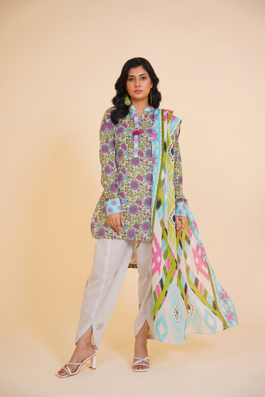 Spring Harmony – 3-Piece Printed Lawn Suit