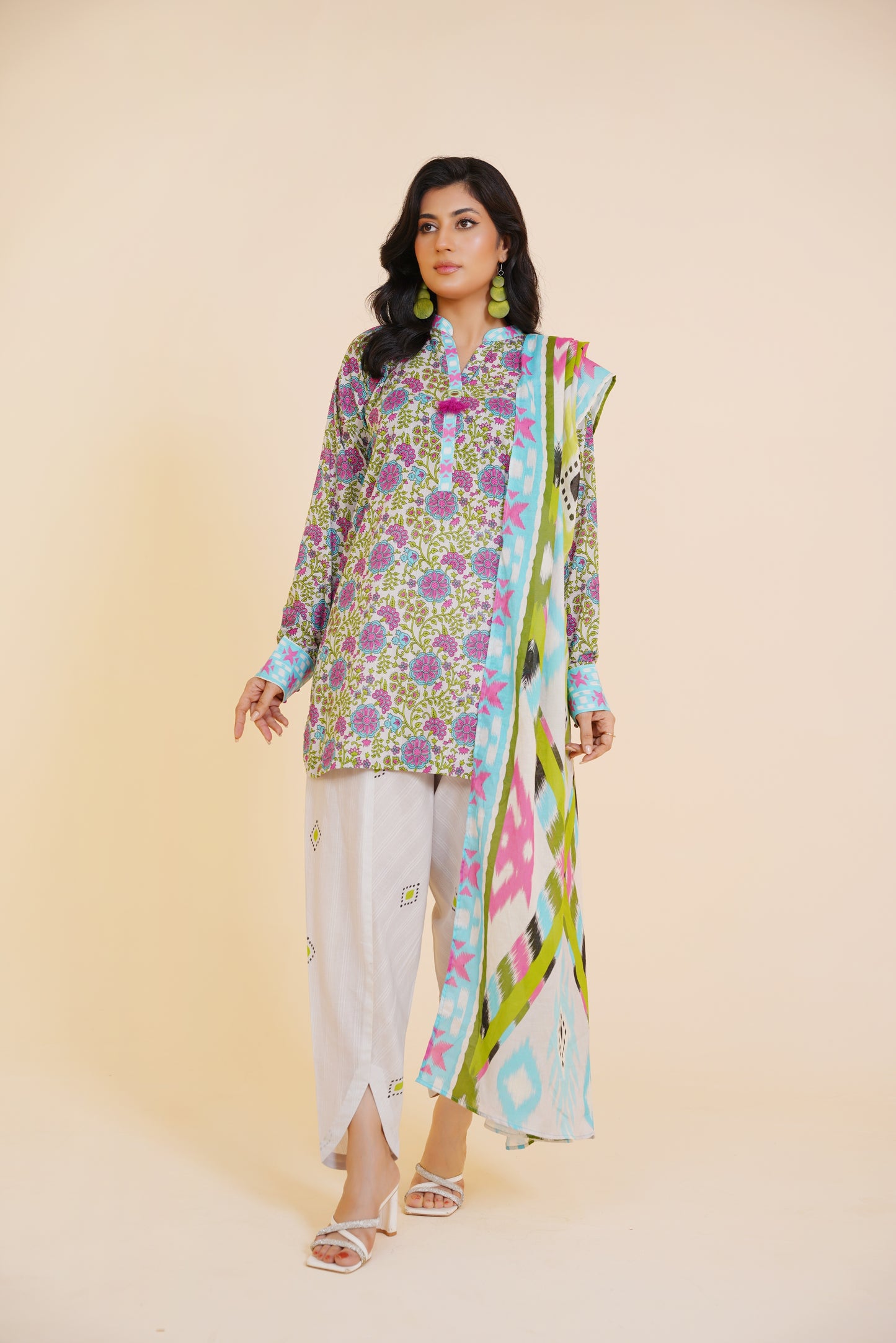 Spring Harmony – 3-Piece Printed Lawn Suit