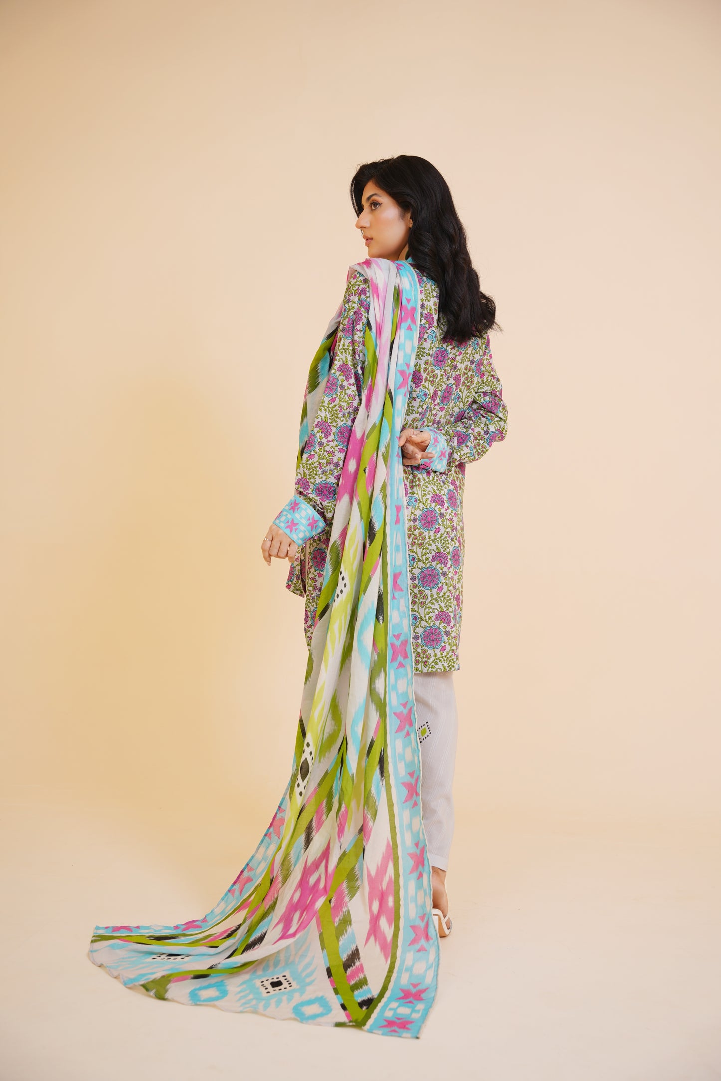 Spring Harmony – 3-Piece Printed Lawn Suit
