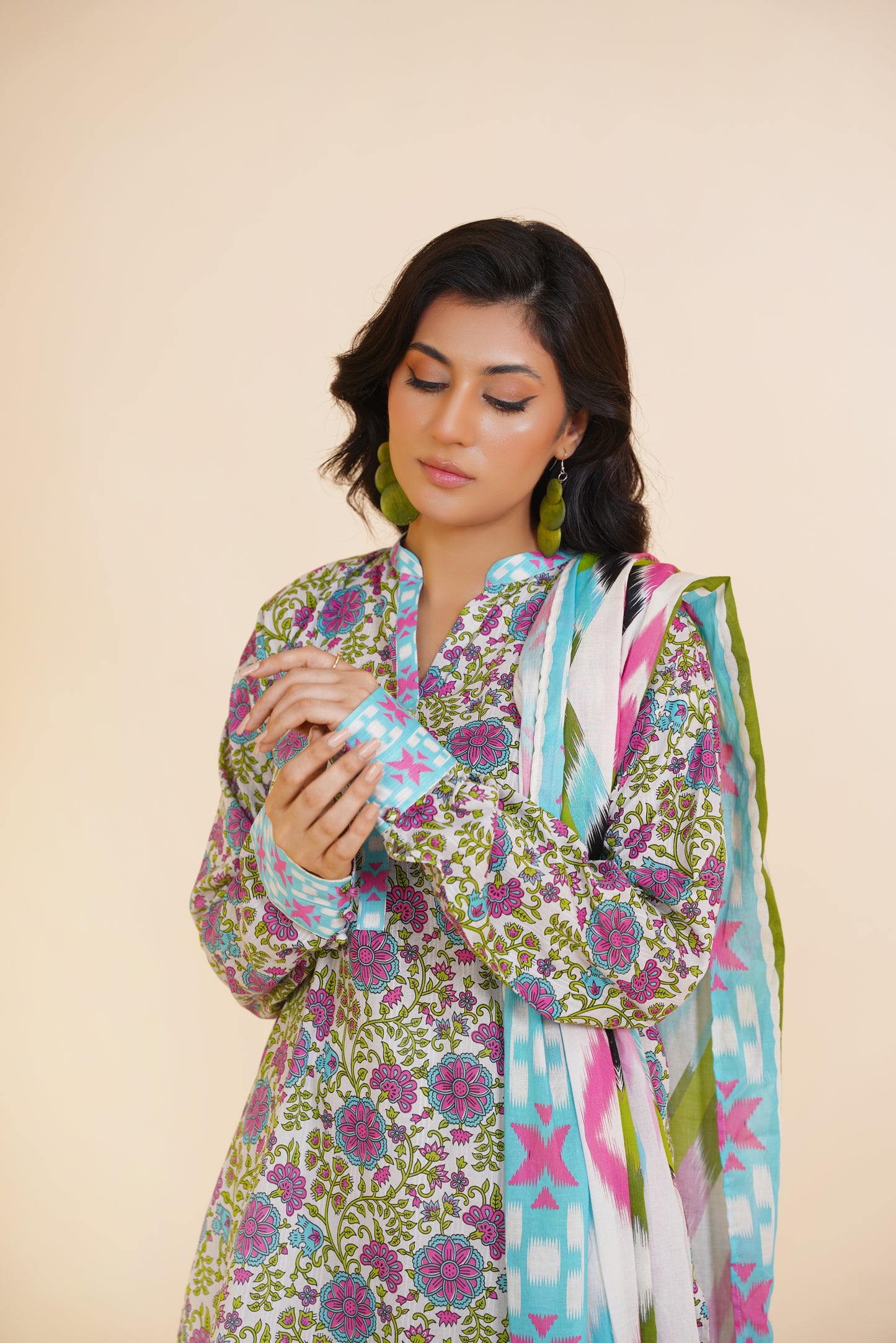 Spring Harmony – 3-Piece Printed Lawn Suit