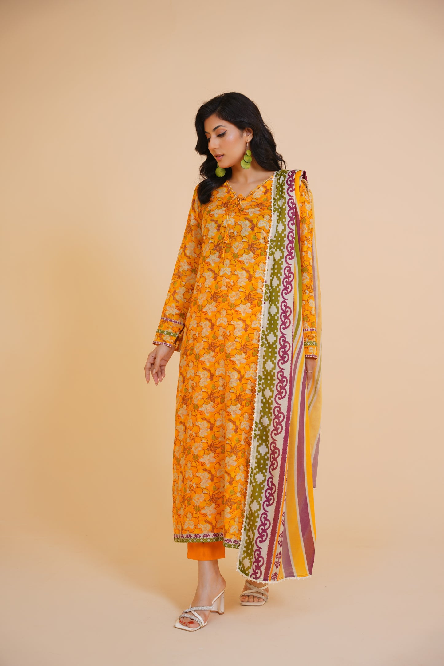 Marigold Garden - Printed 3 Piece Lawn Suit