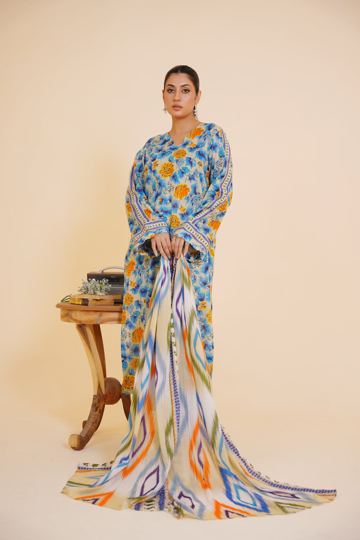 Summer Sky – Blue & Yellow 3 Piece Printed Lawn Suit