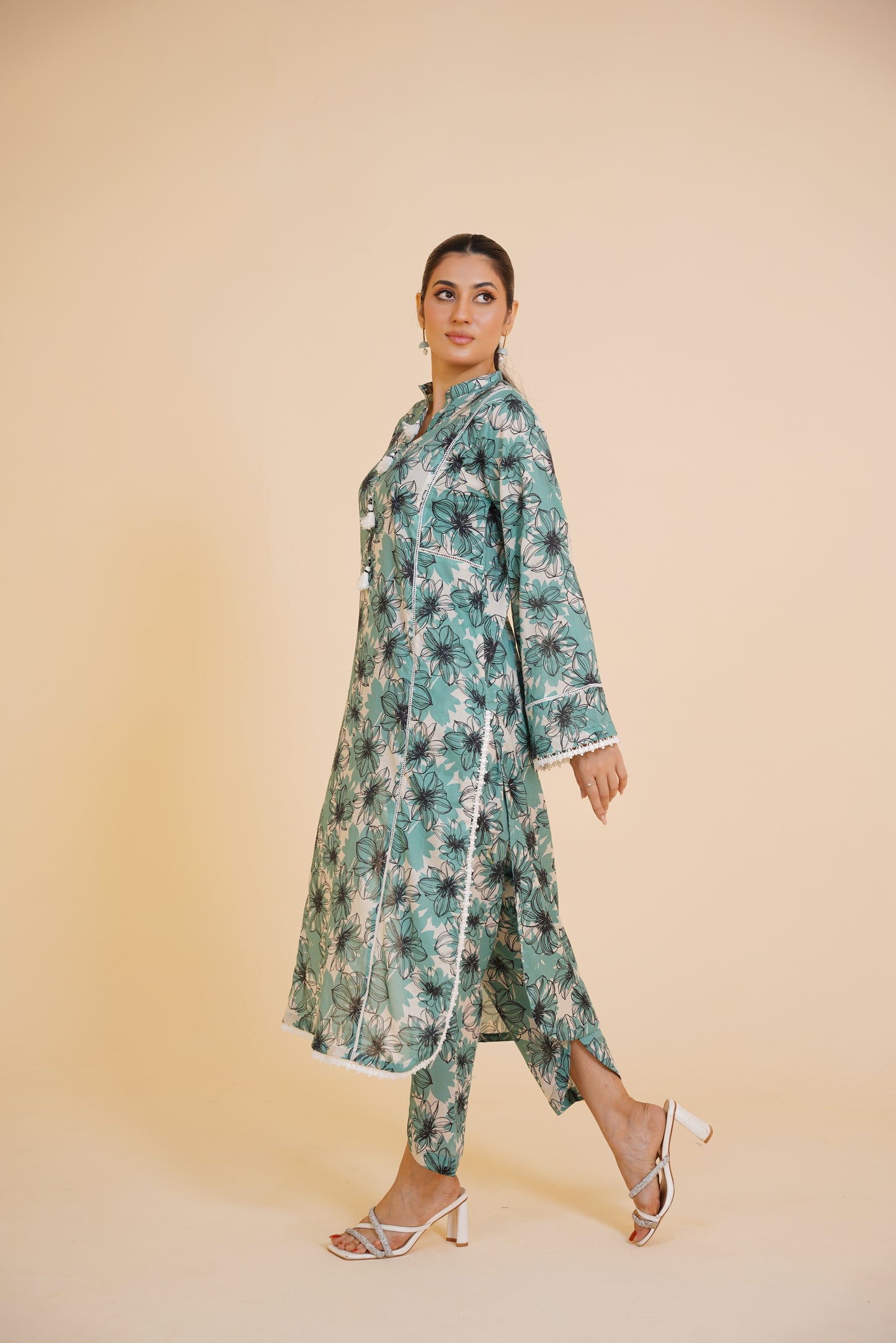 Aqua Bloom – Breezy 2 Piece Printed Lawn Suit