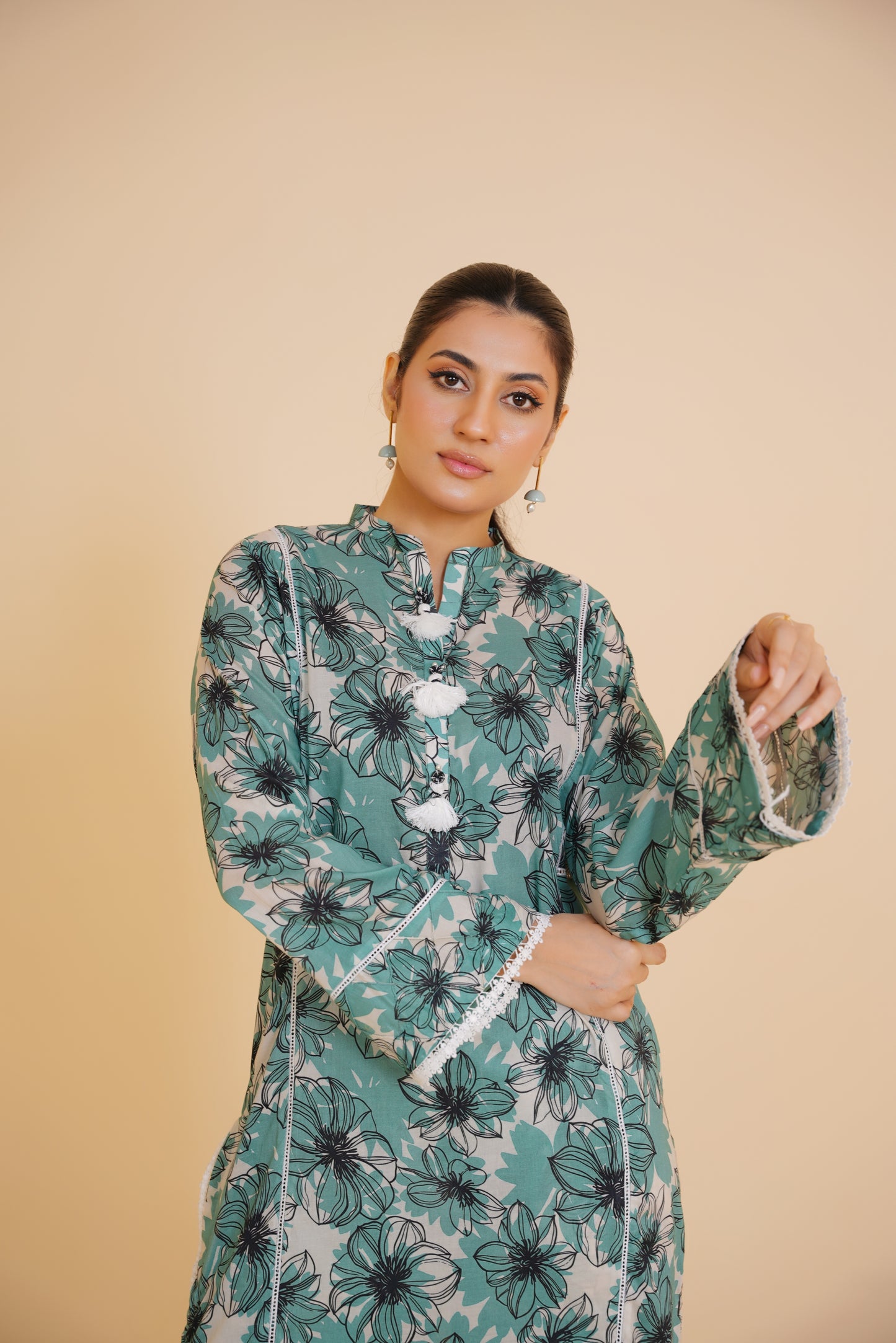 Aqua Bloom – Breezy 2 Piece Printed Lawn Suit
